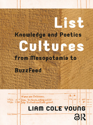 cover image of List Cultures